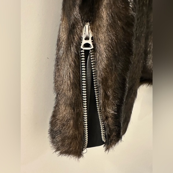 NWT Zara Moto faux Fur jacket - Picture 3 of 6